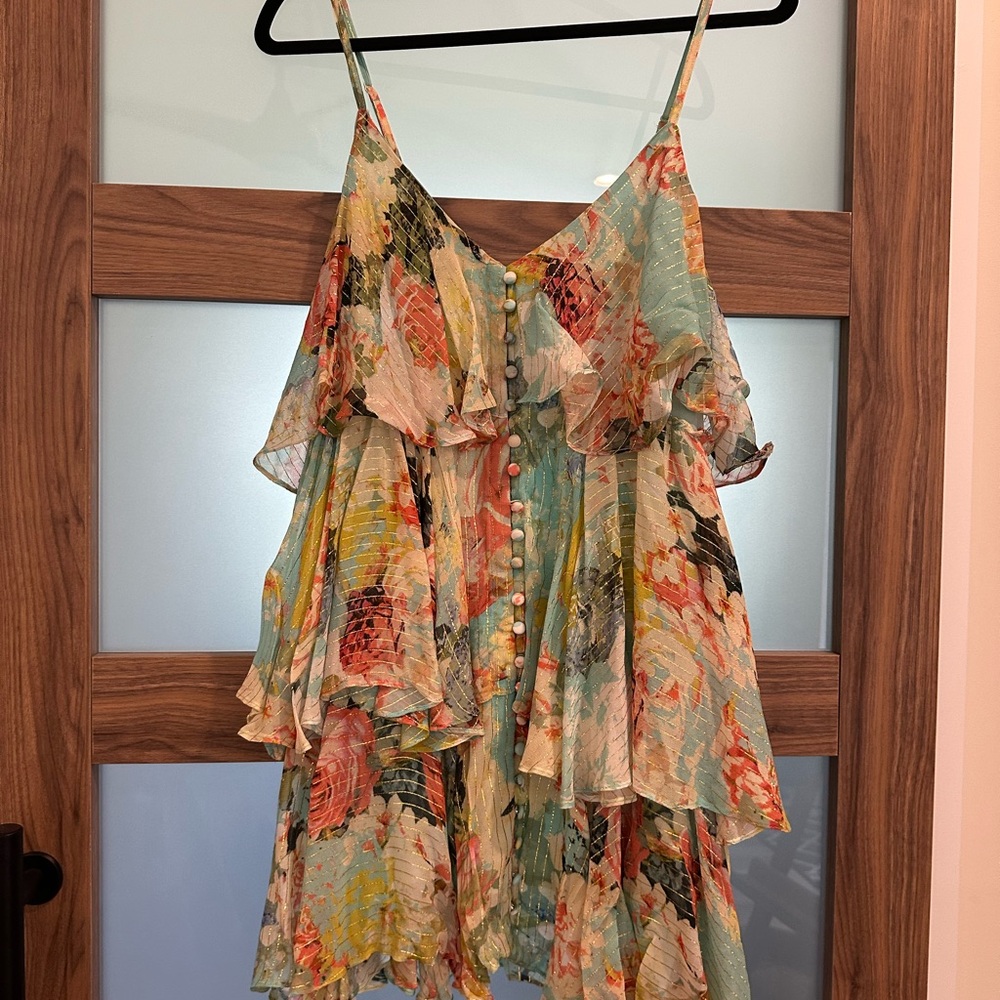 HEMANT & NANDITA Shimmering Mini Dress